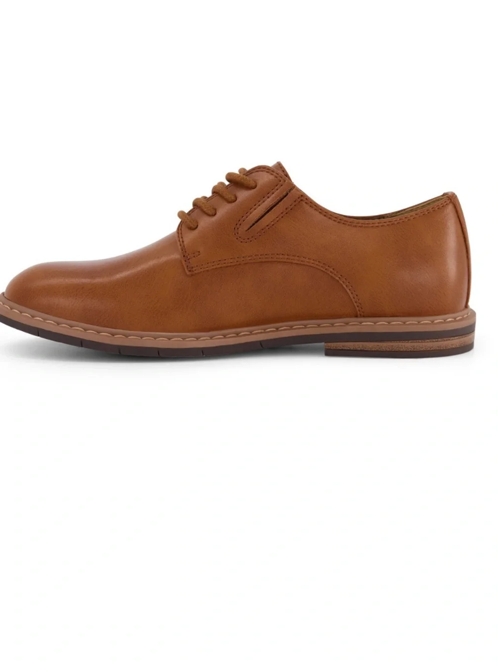 🤎 NWT//Kenneth Cole Boys Padded Inside Brown Lace-Up Dress Shoe/Sz 5 🤎